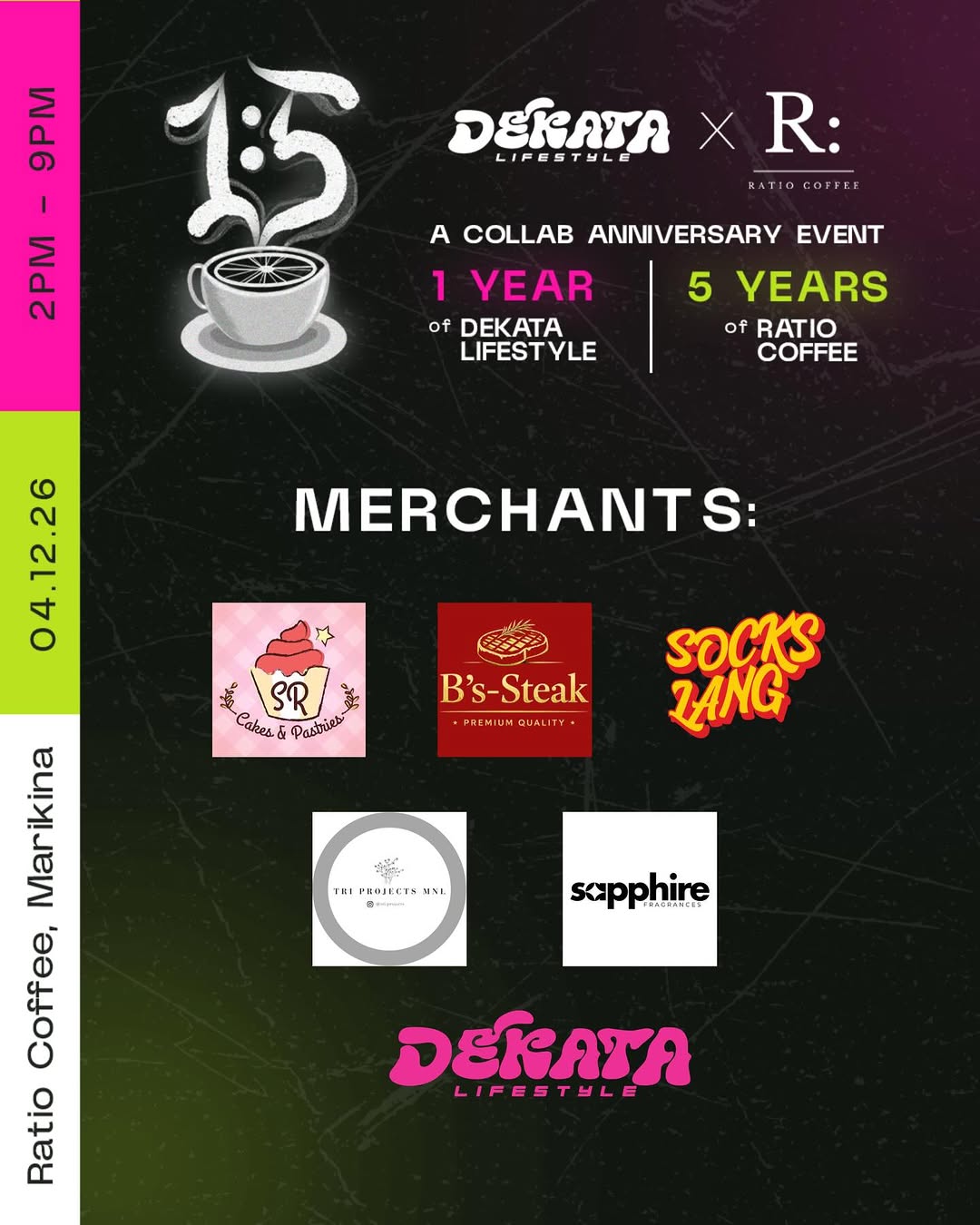 1:5 anniversary event merchant lineup