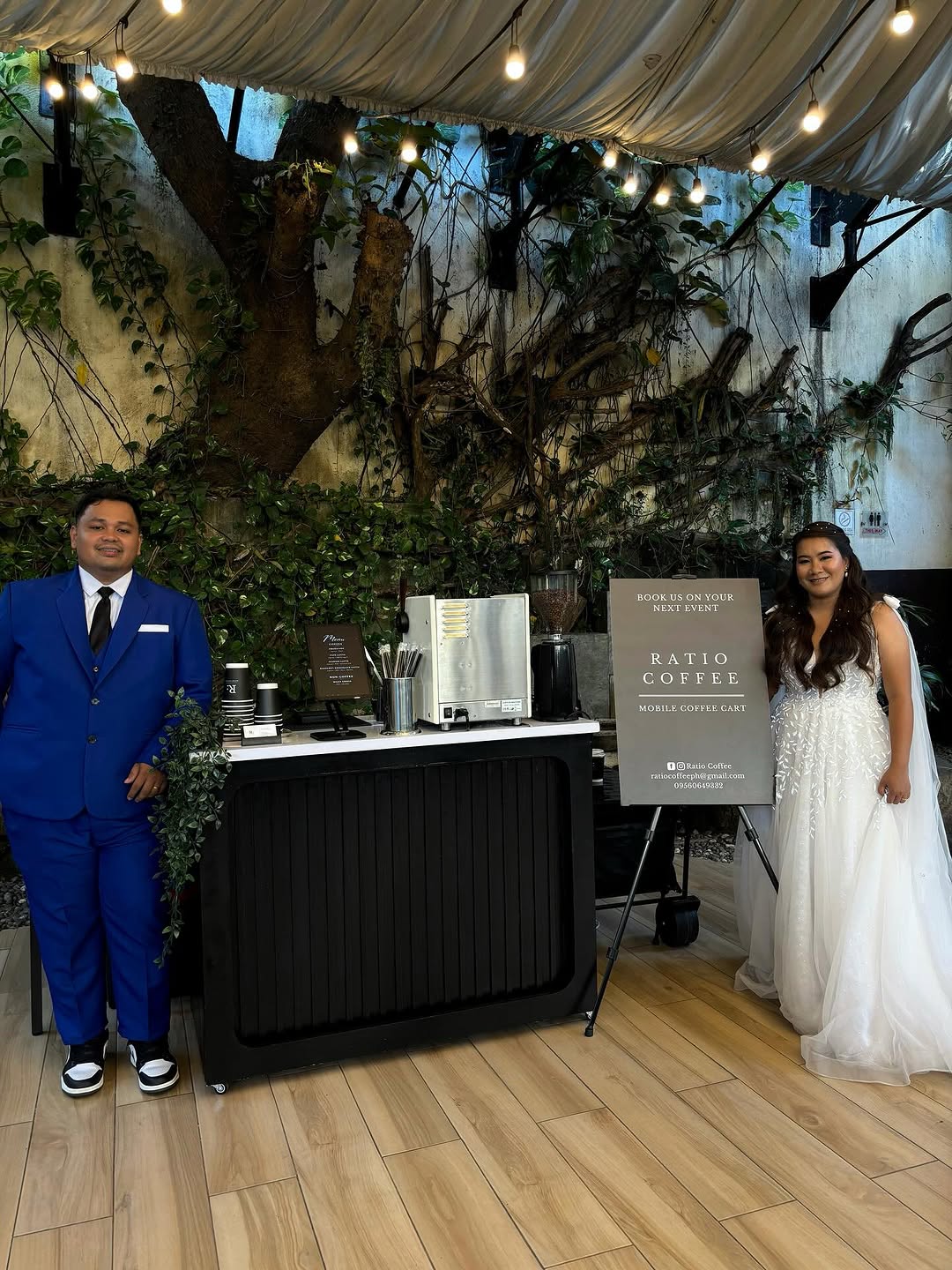 Ratio Coffee mobile coffee cart at a wedding